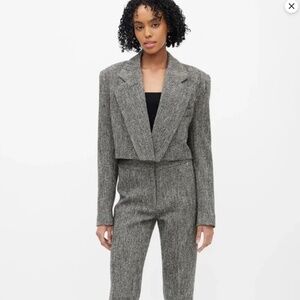 SMYTHE TWEED CUFFED PANTS SIZE 10